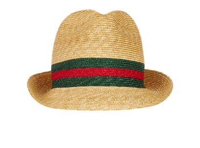 Gucci Straw Fedora Hat, front view